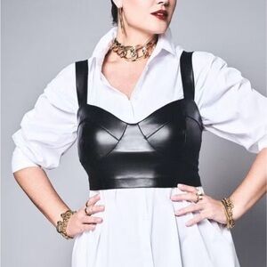 Eloquii Faux Leather Bustier Size 18/20